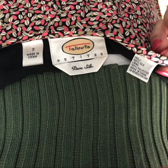 Talbots silk midi skirt (petite size 2) - Picture 4 of 7